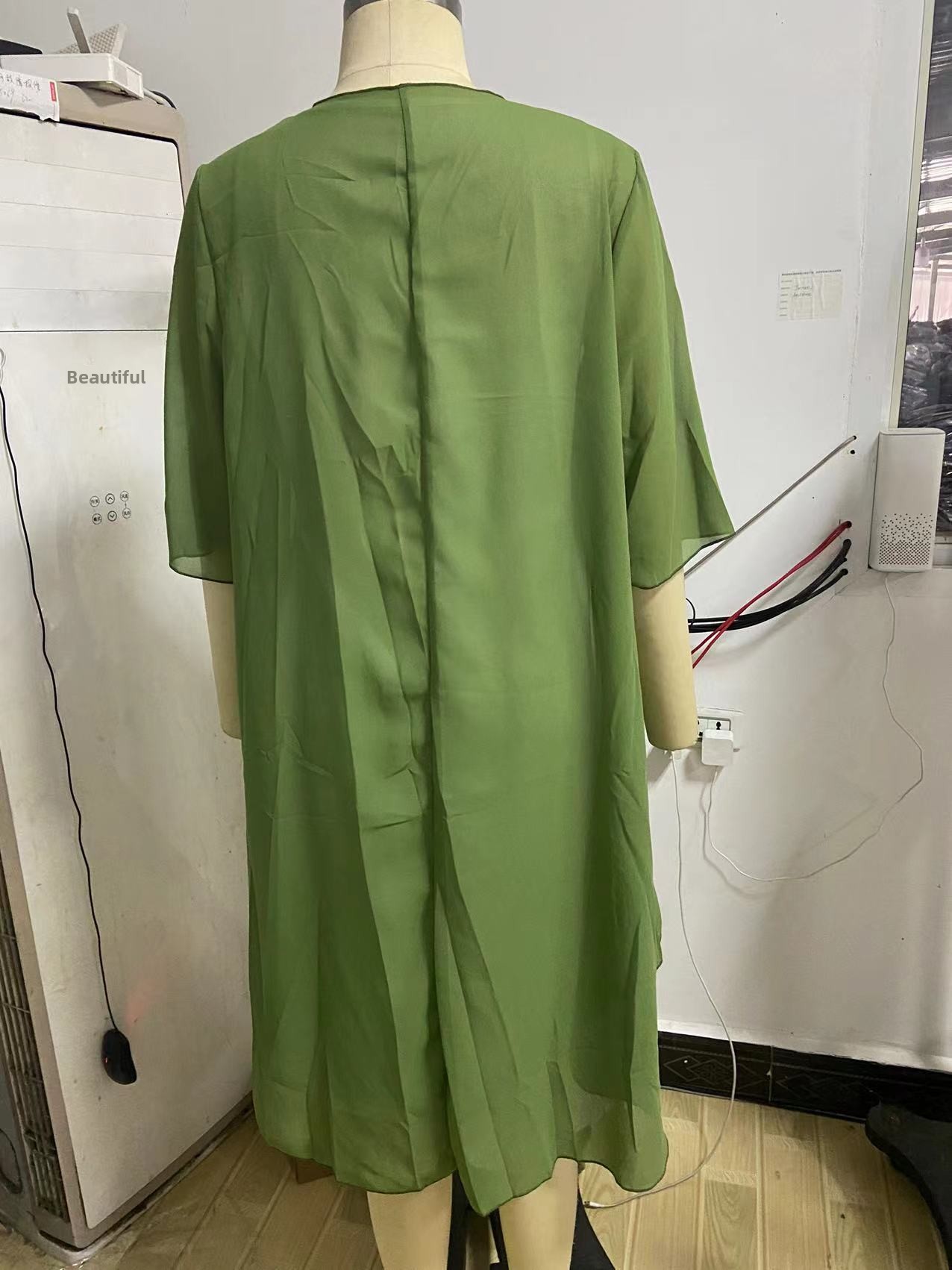 Slim-Fit Crewneck Maxi Dress - back view