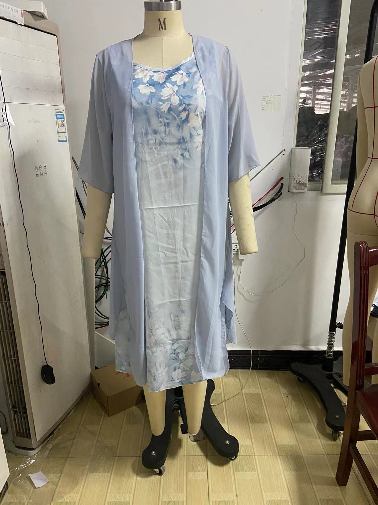 Slim-Fit Crewneck Maxi Dress - fabric texture