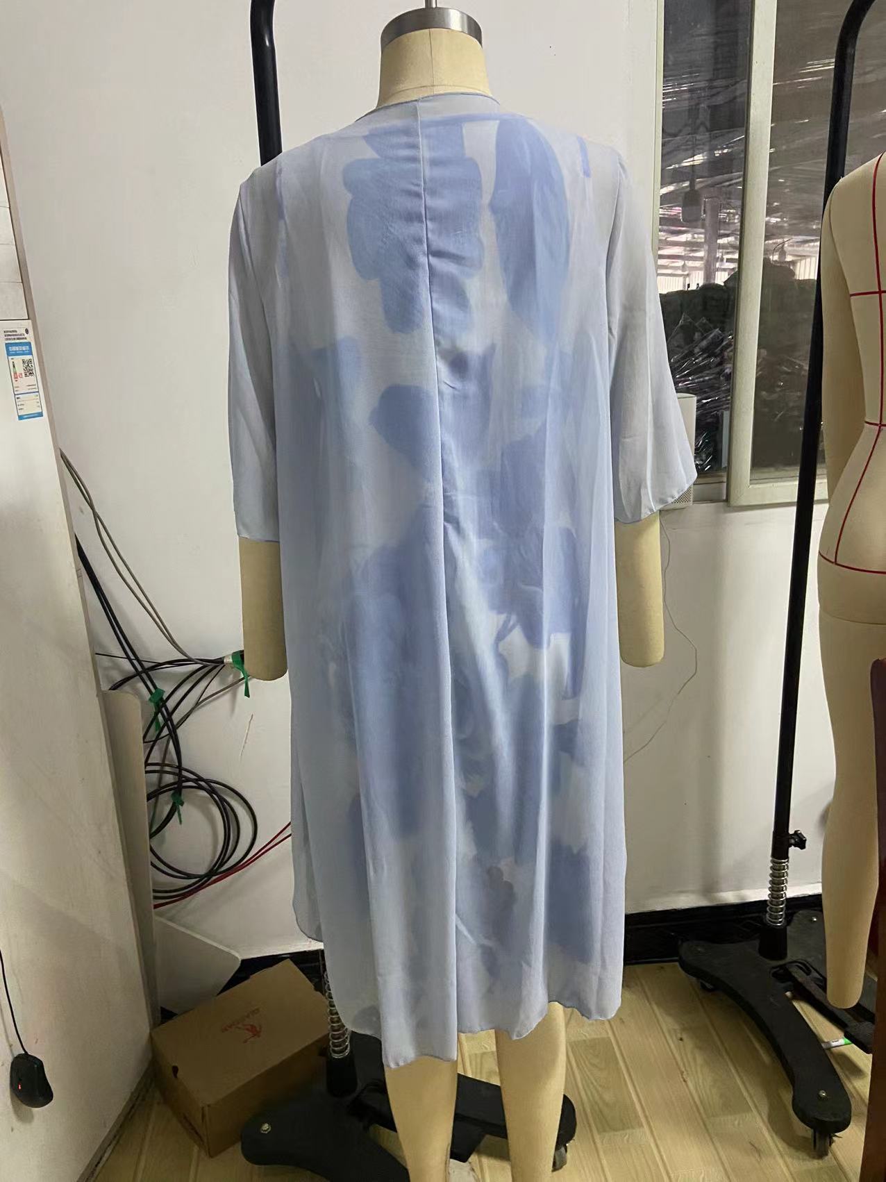 Slim-Fit Crewneck Maxi Dress - fabric drape