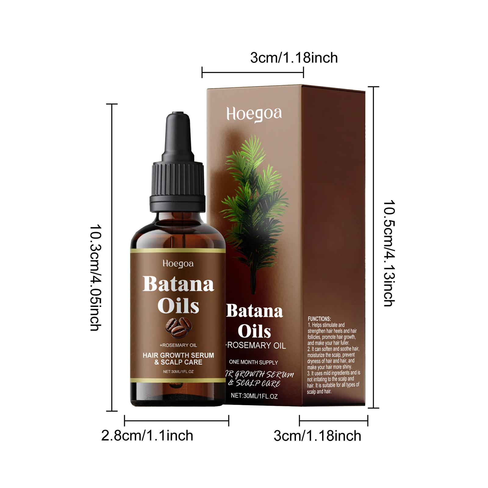 Huile capillaire au romarin 30ml - Rosemary hair oil 30ml