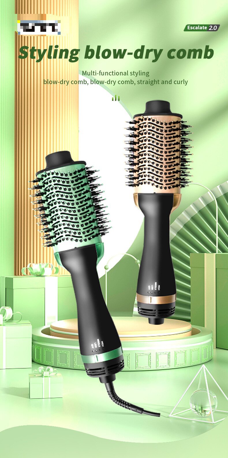 Peigne fer à friser professionnel - Professional curling iron comb