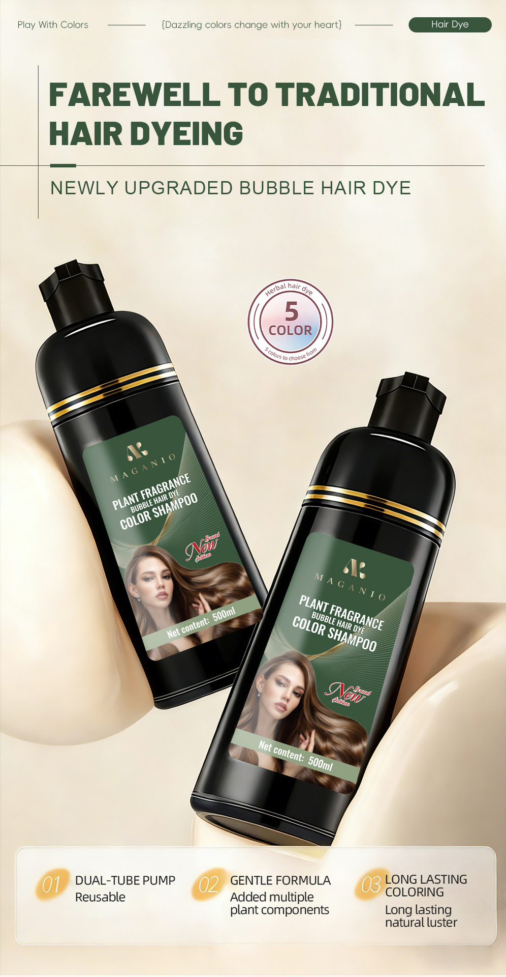 Shampoing Colorant Mousse Plantes