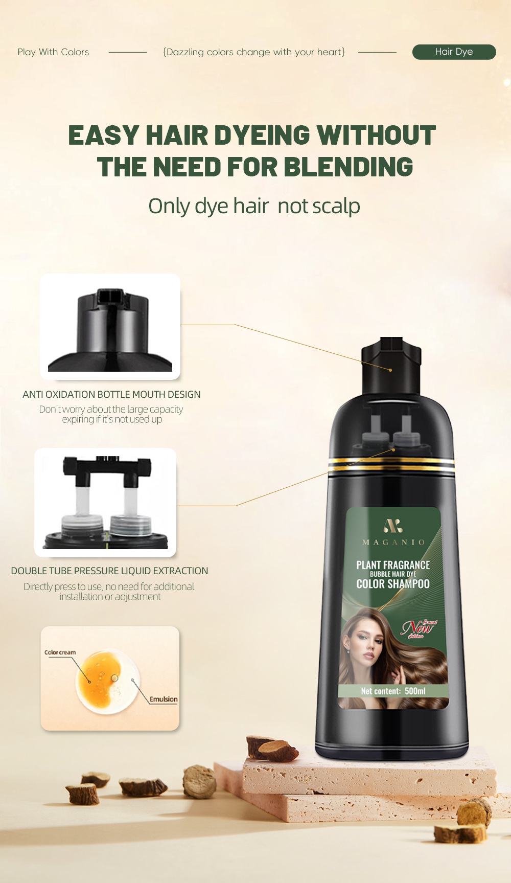 Shampoing Colorant Mousse Plantes