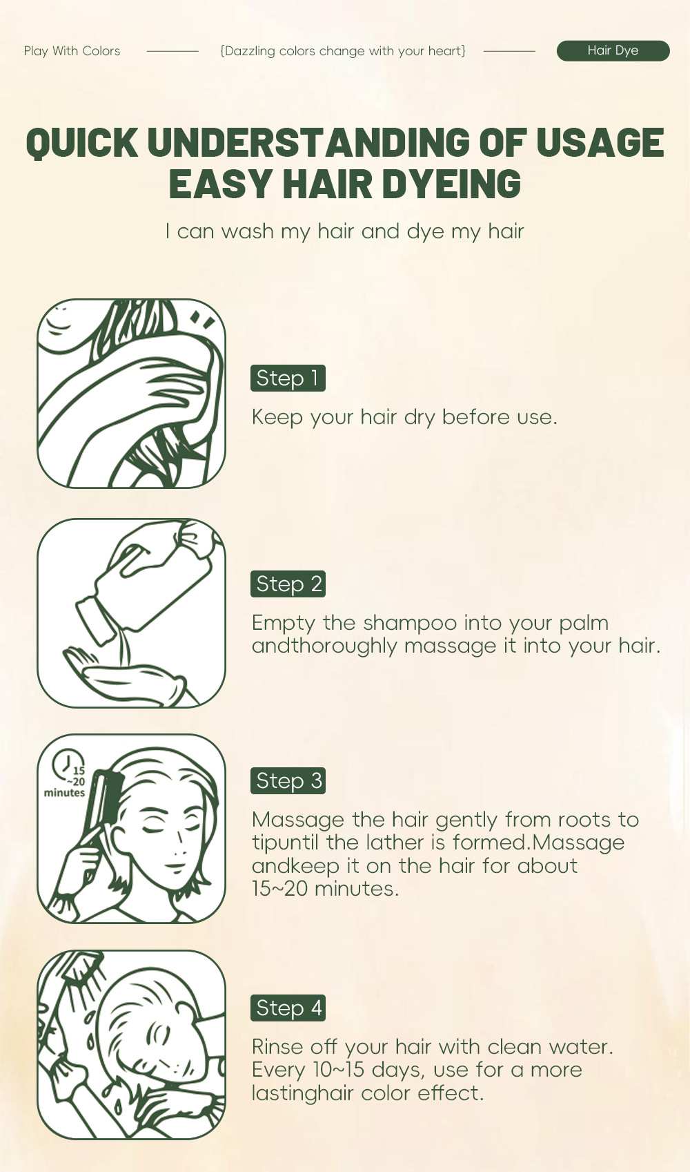 Shampoing Colorant Mousse Plantes