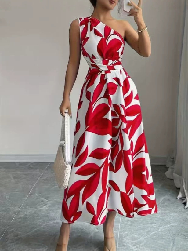 Elegant Split Maxi Dress - Model View