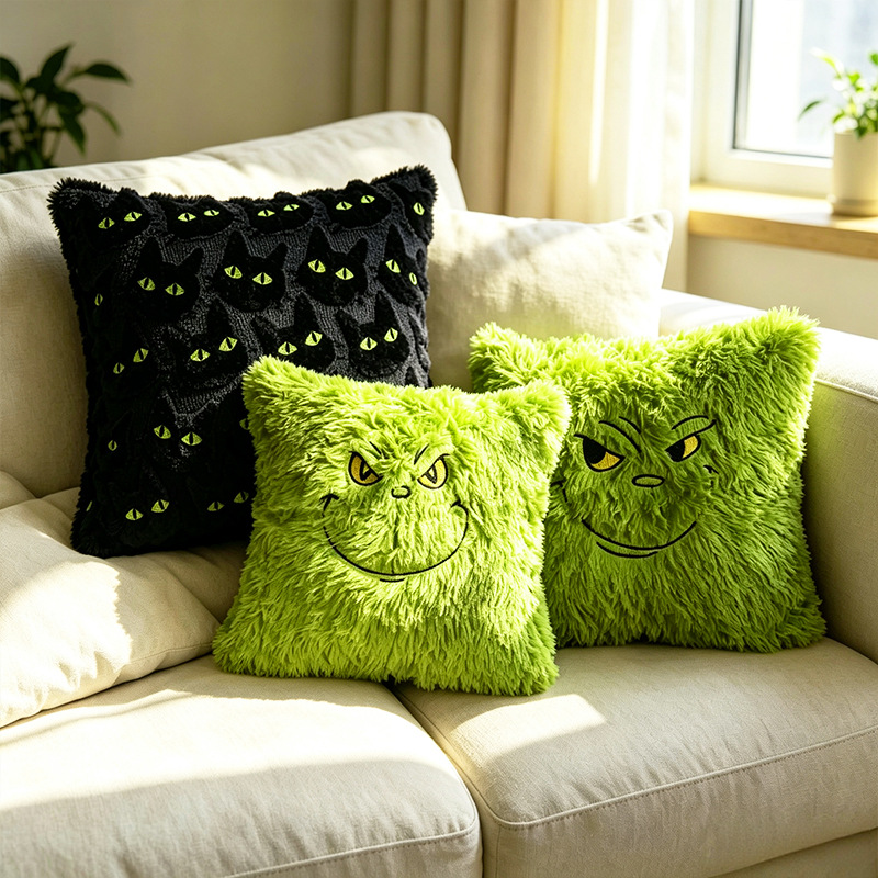 Halloween Plush Pillow Case