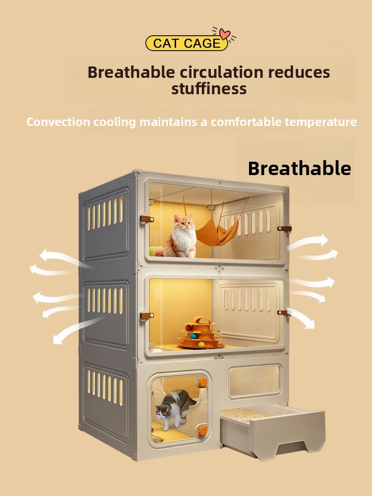 Drawer-Style One-Room Cat Villa