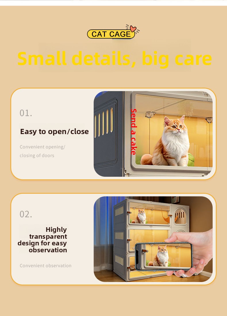 Drawer-Style One-Room Cat Villa
