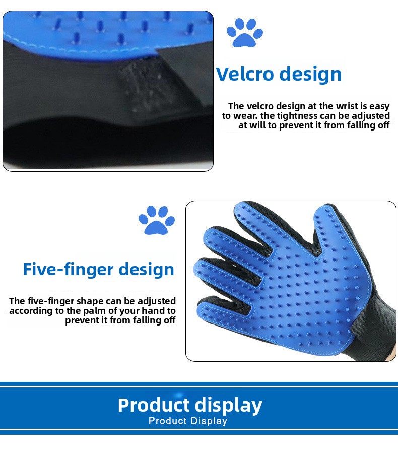 Pet Grooming Glove removing loose fur effectively