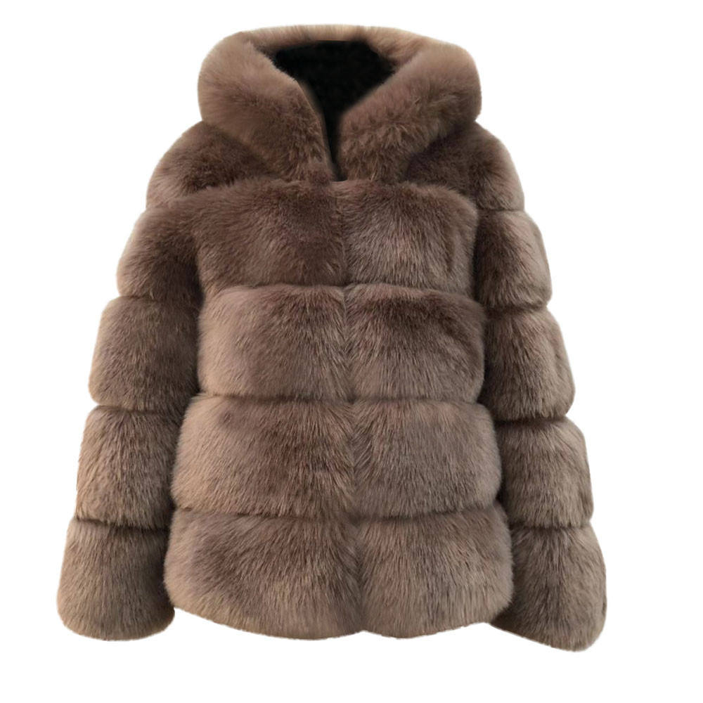 Long Sleeve Faux Fur Jacket