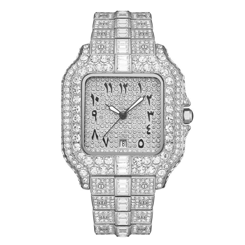 Hip Hop Full Diamond Quartz Watch