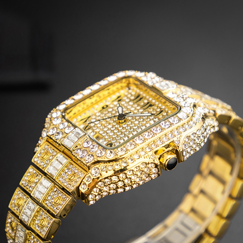 Hip Hop Full Diamond Quartz Watch