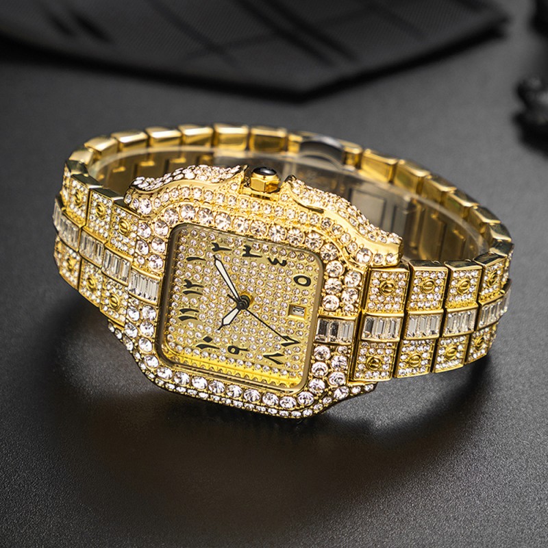 Hip Hop Full Diamond Quartz Watch