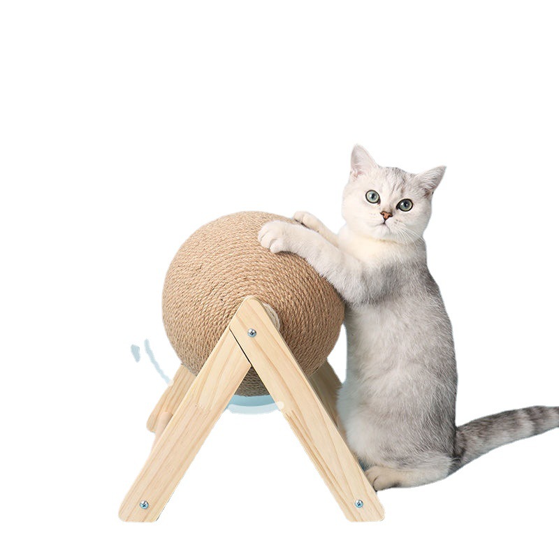 Wooden Cat Scratching Ball