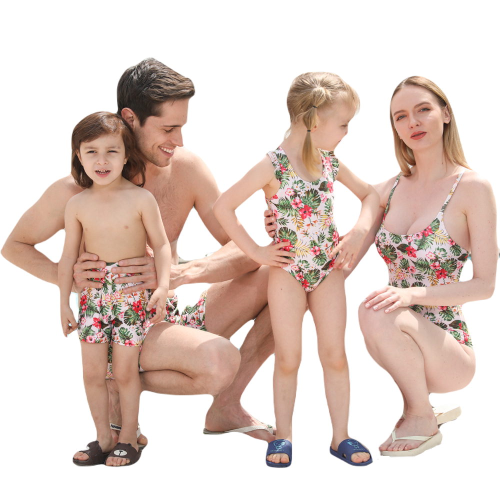 Parent-child Print Swimsuit