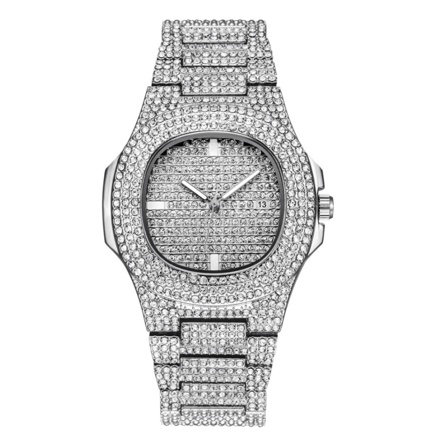 Fashion Diamond-Encrusted Wrist Watch