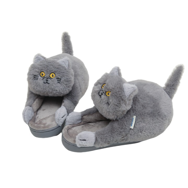 Hug Cat Plush Slippers