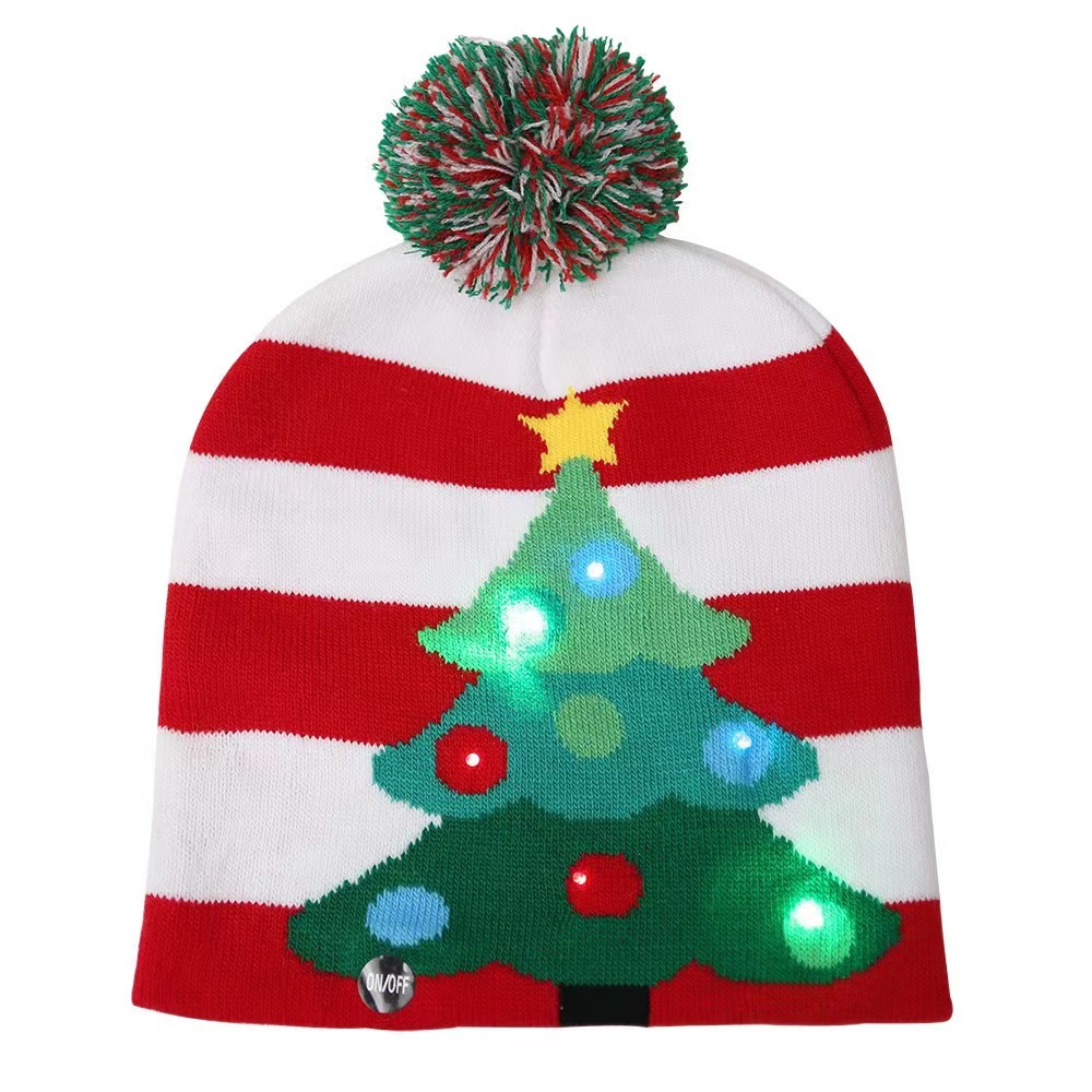 LED Christmas Hat Sweater Knitted  